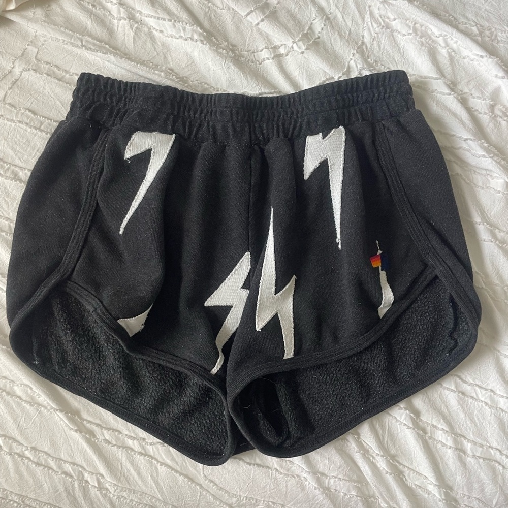 AVIATOR NATION Black Lightning Bolt Women's Shorts